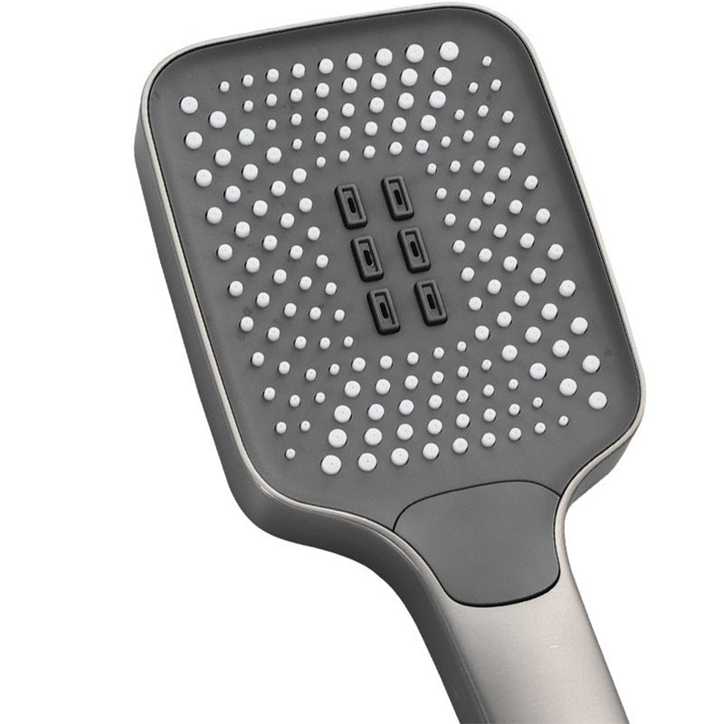 Modern Adjustable Water Flow Square Shower Faucet Shower Hose Shower System on Wall