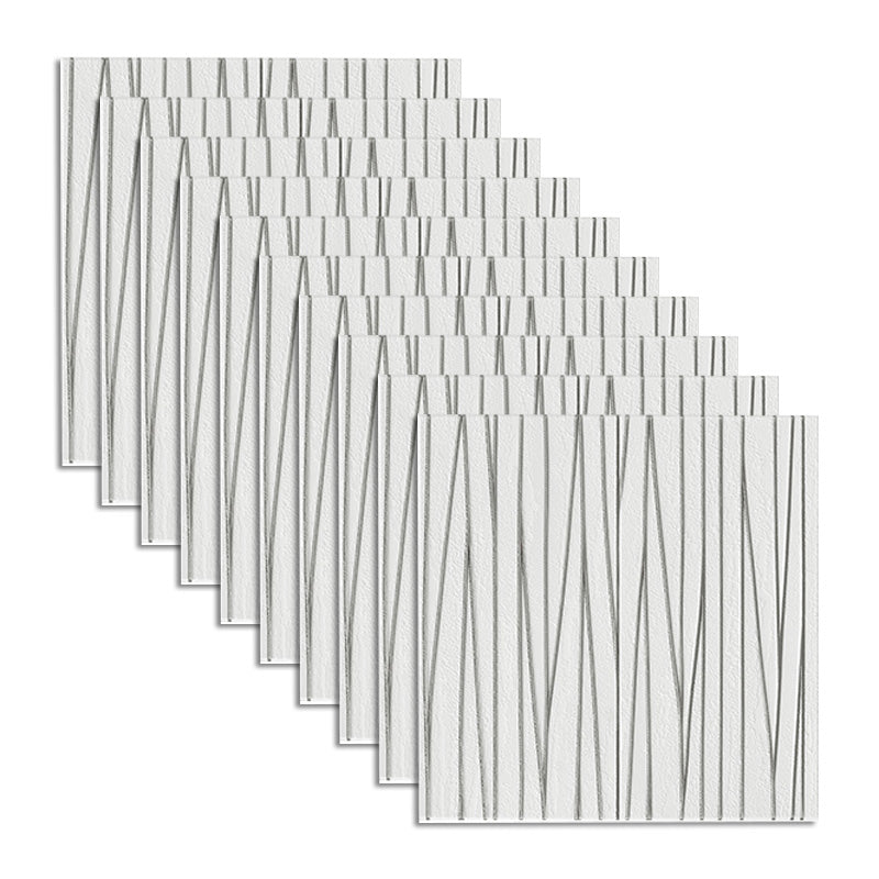 Glam Style Wall Paneling Living Room Peel and Stick 3D Embossed Waterproof Wall Paneling