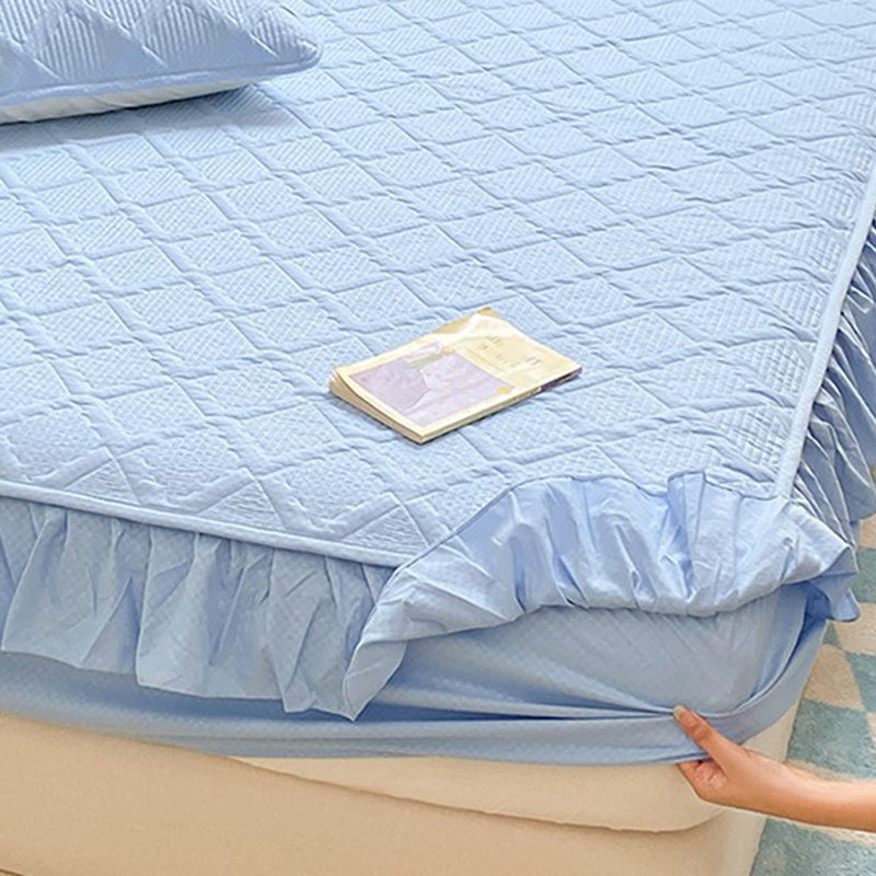 Water Resistant Fitted Sheet Solid Color Sheet 1 Piece Bed Sheet