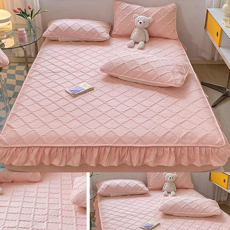 Water Resistant Fitted Sheet Solid Color Sheet 1 Piece Bed Sheet