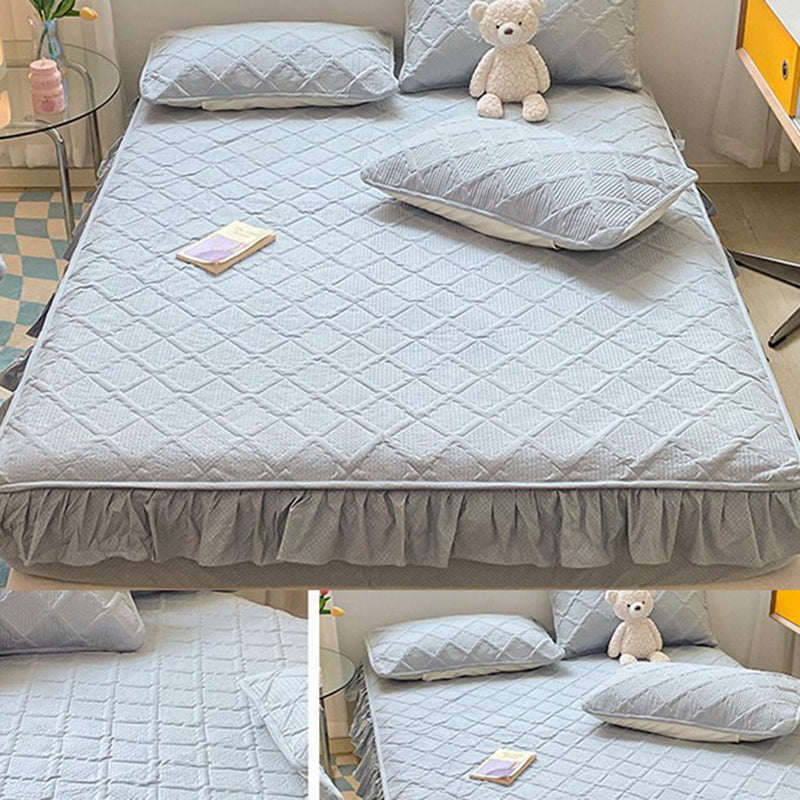 Water Resistant Fitted Sheet Solid Color Sheet 1 Piece Bed Sheet