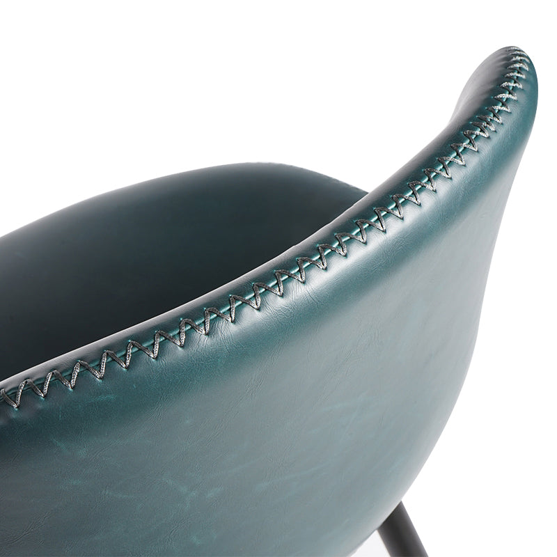 Leather Bar Stool Modern Backrest Counter Stool for Bristol with Metal Legs