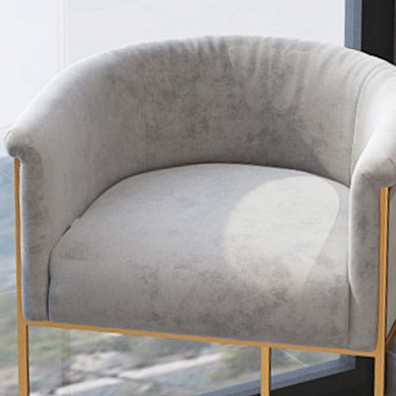 Glam Style Bar Stool Armed Upholstered Bar Stool for Dining Room