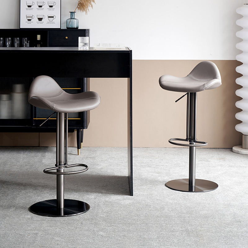 Industrial Adjustable Bar Stool Leather Backrest Counter Stool for Bristol