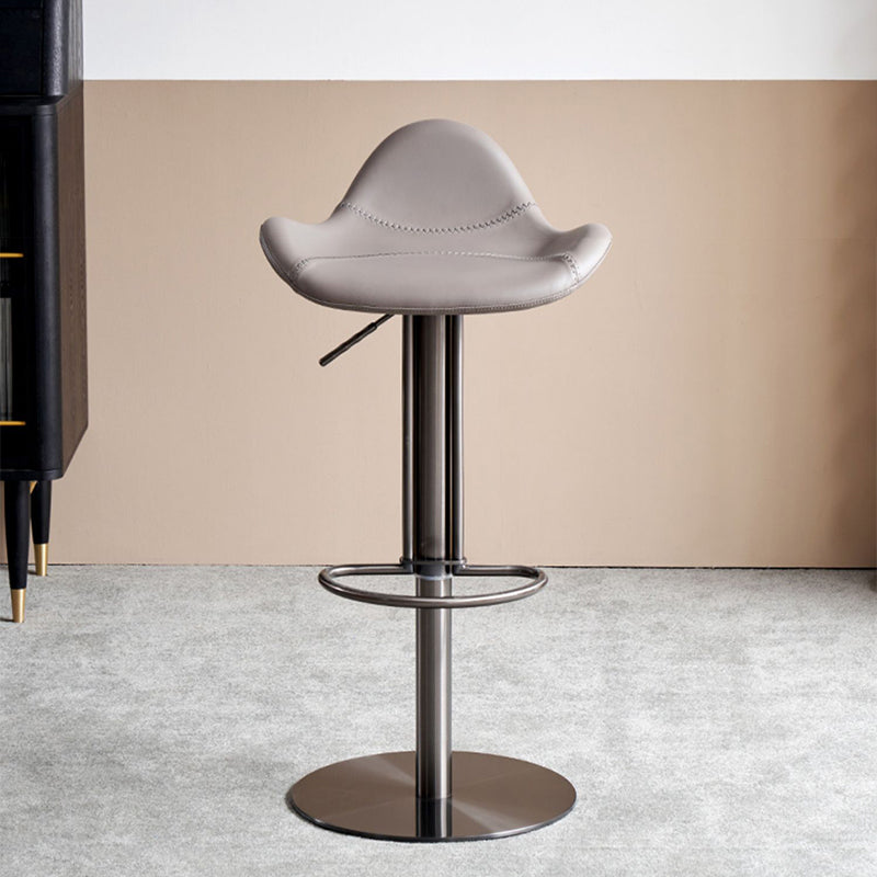 Industrial Adjustable Bar Stool Leather Backrest Counter Stool for Bristol