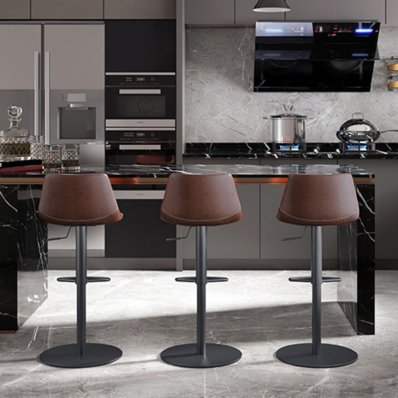 Industrial Leather Bar Stool Adjustable Backrest Bar Stool for Bristol