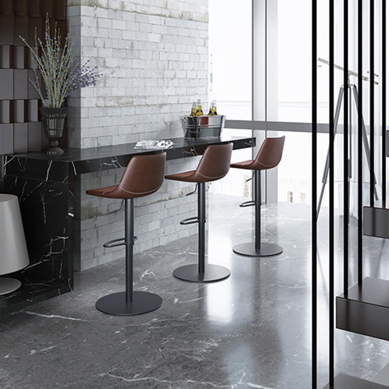 Industrial Leather Bar Stool Adjustable Backrest Bar Stool for Bristol