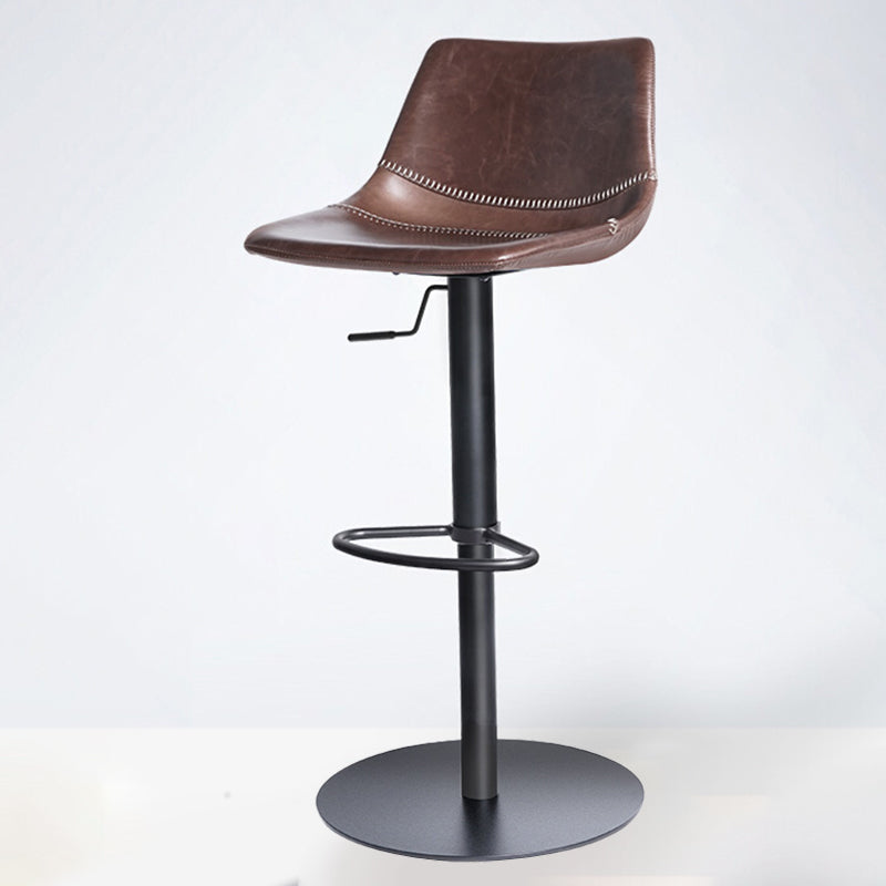 Industrial Leather Bar Stool Adjustable Backrest Bar Stool for Bristol