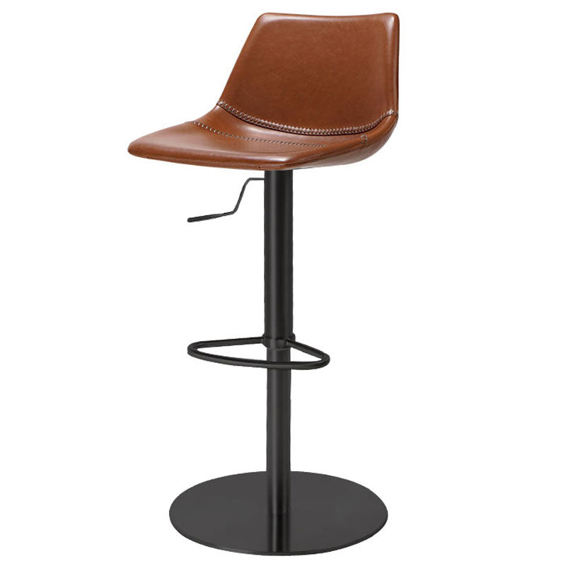 Industrial Leather Bar Stool Adjustable Backrest Bar Stool for Bristol