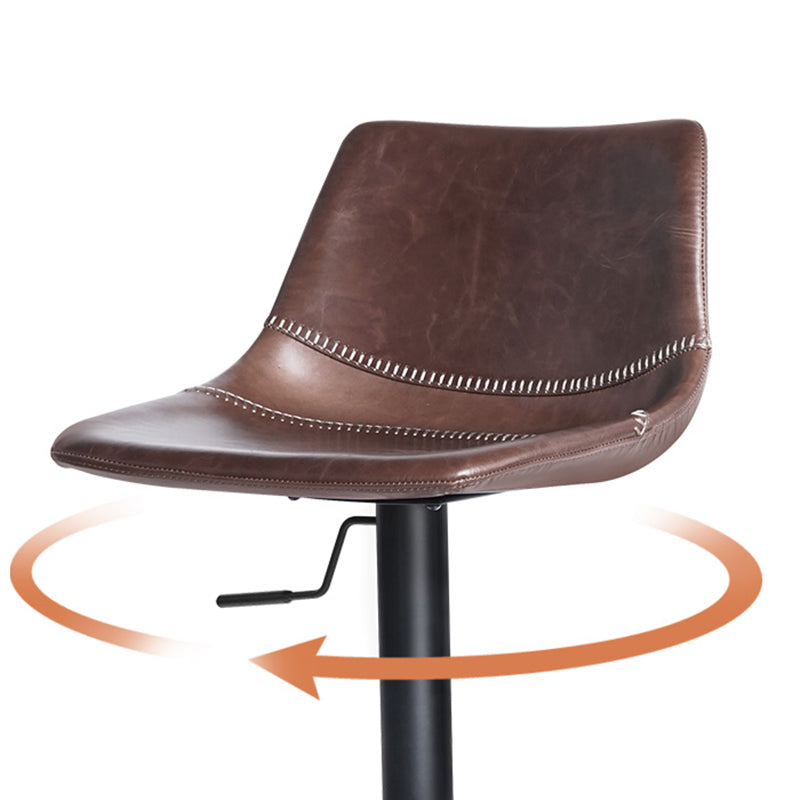 Industrial Leather Bar Stool Adjustable Backrest Bar Stool for Bristol
