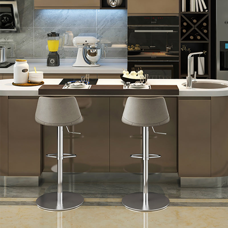 Industrial Leather Bar Stool Adjustable Backrest Bar Stool for Bristol