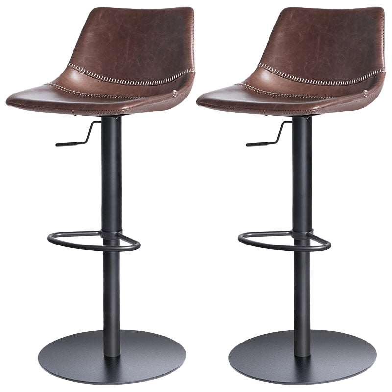 Industrial Leather Bar Stool Adjustable Backrest Bar Stool for Bristol