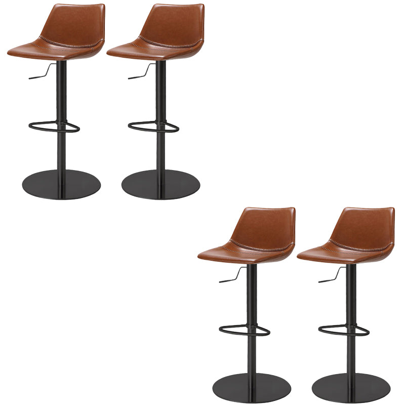 Industrial Leather Bar Stool Adjustable Backrest Bar Stool for Bristol