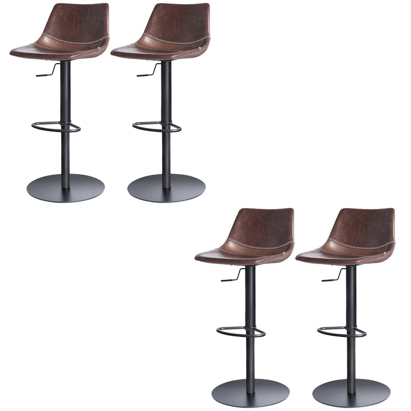 Industrial Leather Bar Stool Adjustable Backrest Bar Stool for Bristol
