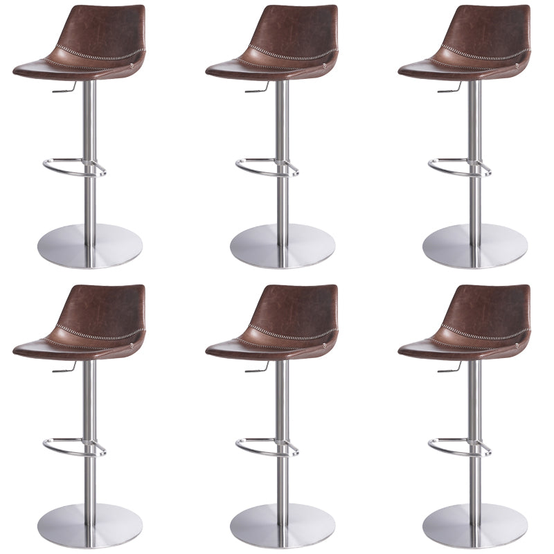 Industrial Leather Bar Stool Adjustable Backrest Bar Stool for Bristol