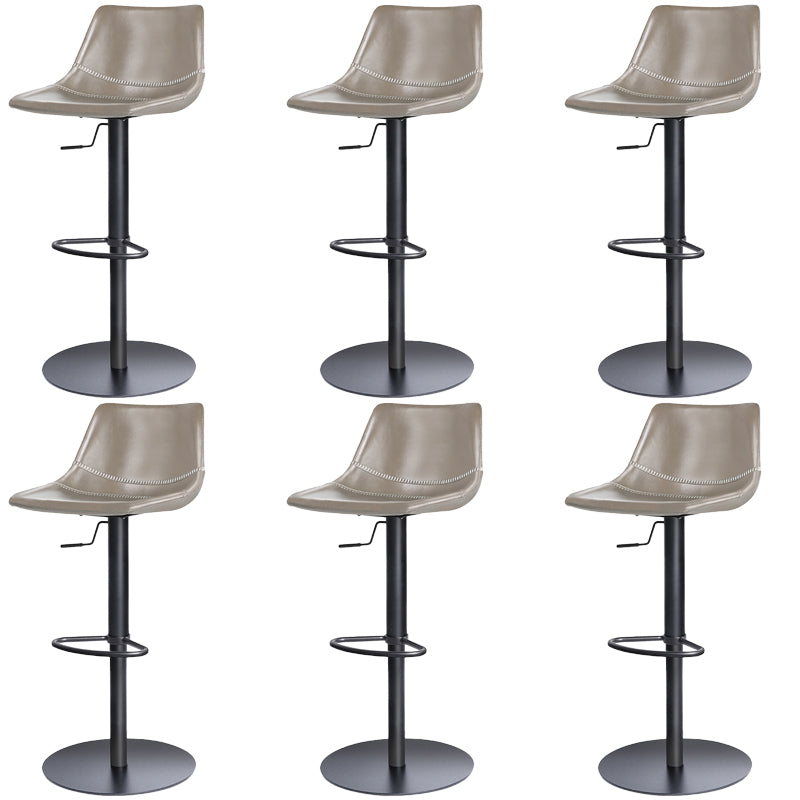 Industrial Leather Bar Stool Adjustable Backrest Bar Stool for Bristol