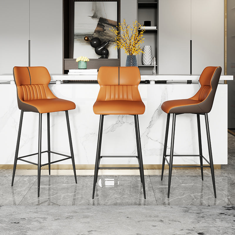 Modern Leather Bar Stool Upholstered Counter Stool for Bristol