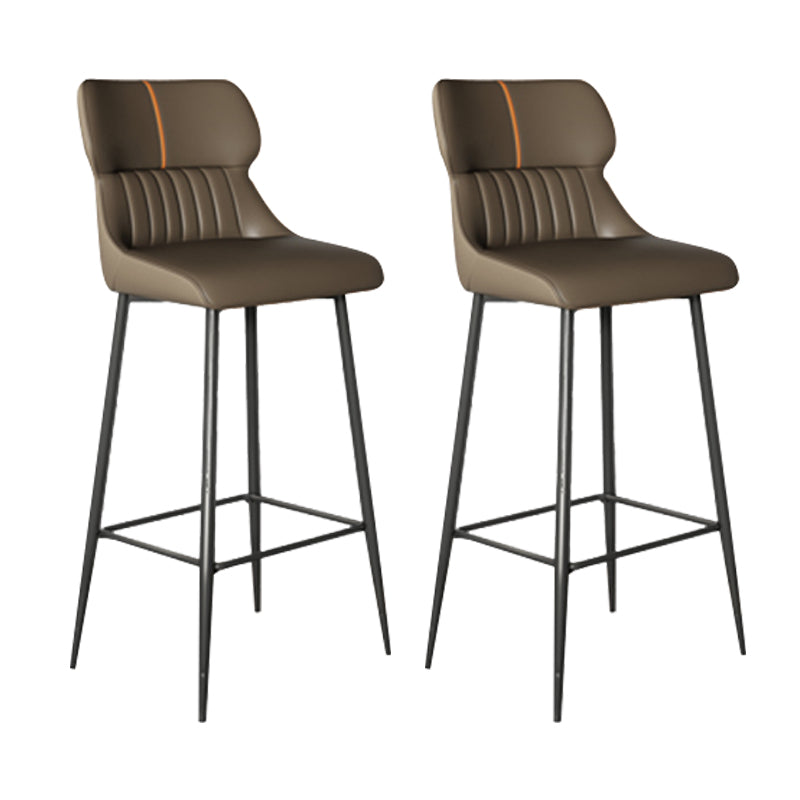 Modern Leather Bar Stool Upholstered Counter Stool for Bristol
