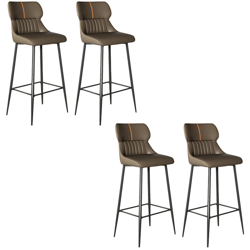 Modern Leather Bar Stool Upholstered Counter Stool for Bristol