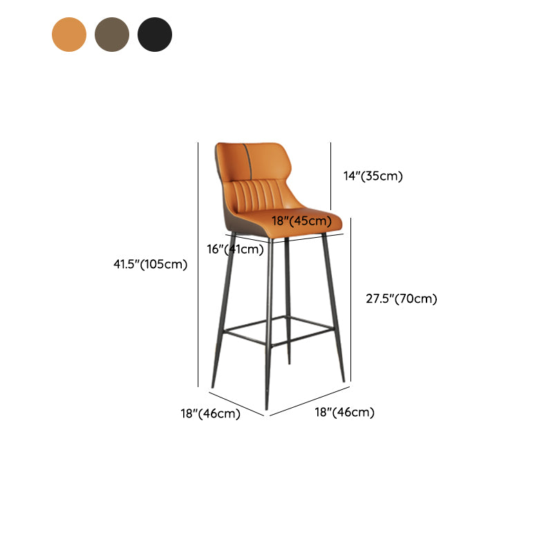 Modern Leather Bar Stool Upholstered Counter Stool for Bristol