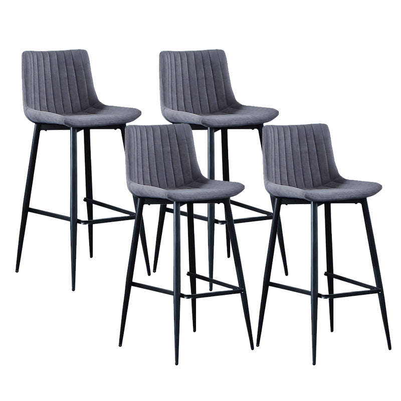 Modern Velvet Bar Stool Backrest Counter Stool for Dining Room