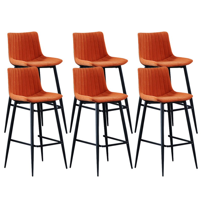 Modern Velvet Bar Stool Backrest Counter Stool for Dining Room