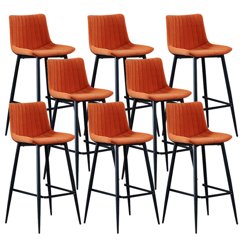 Modern Velvet Bar Stool Backrest Counter Stool for Dining Room