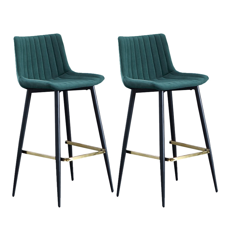 Modern Velvet Bar Stool Backrest Counter Stool for Dining Room