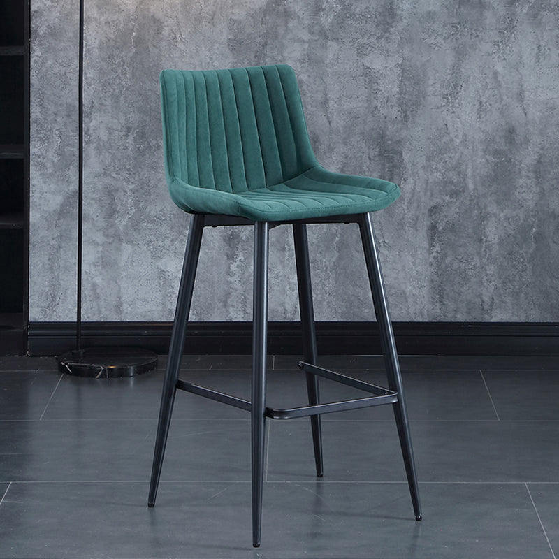 Modern Velvet Bar Stool Backrest Counter Stool for Dining Room
