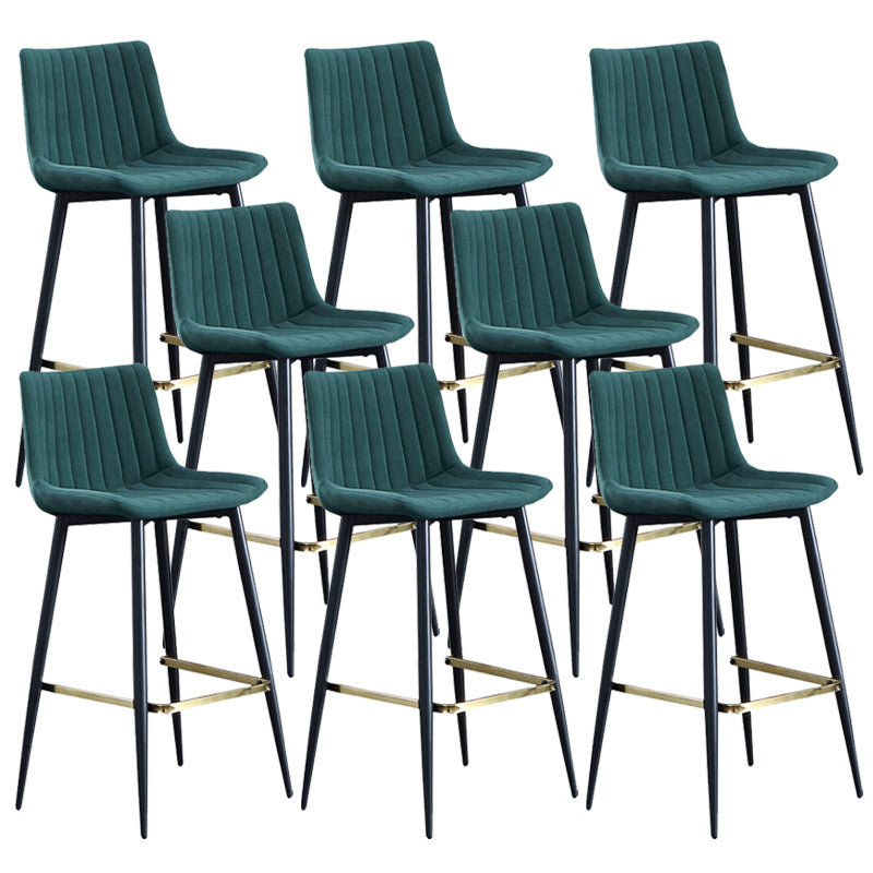 Modern Velvet Bar Stool Backrest Counter Stool for Dining Room