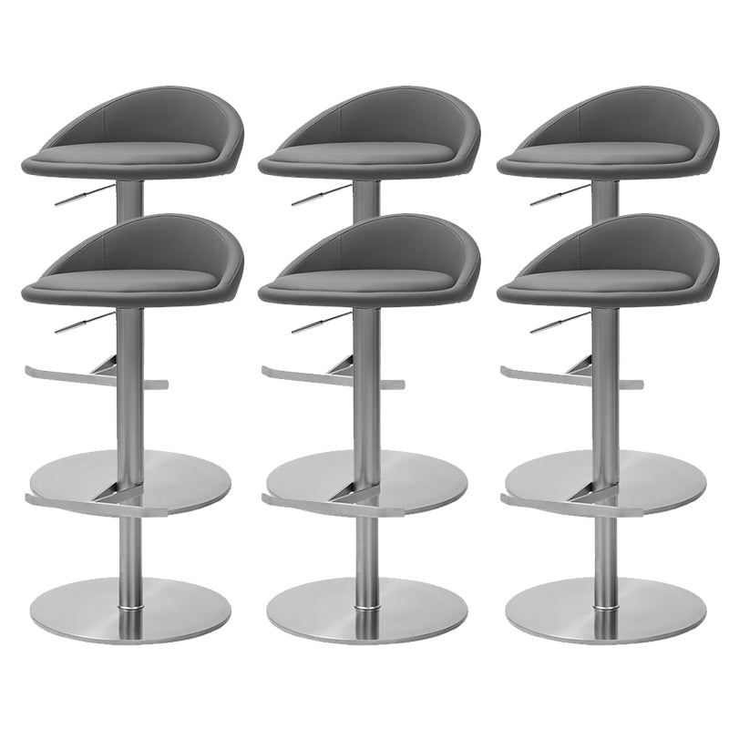 Modern Bar Stool Leather Adjustable Height Counter Stool for Bristol