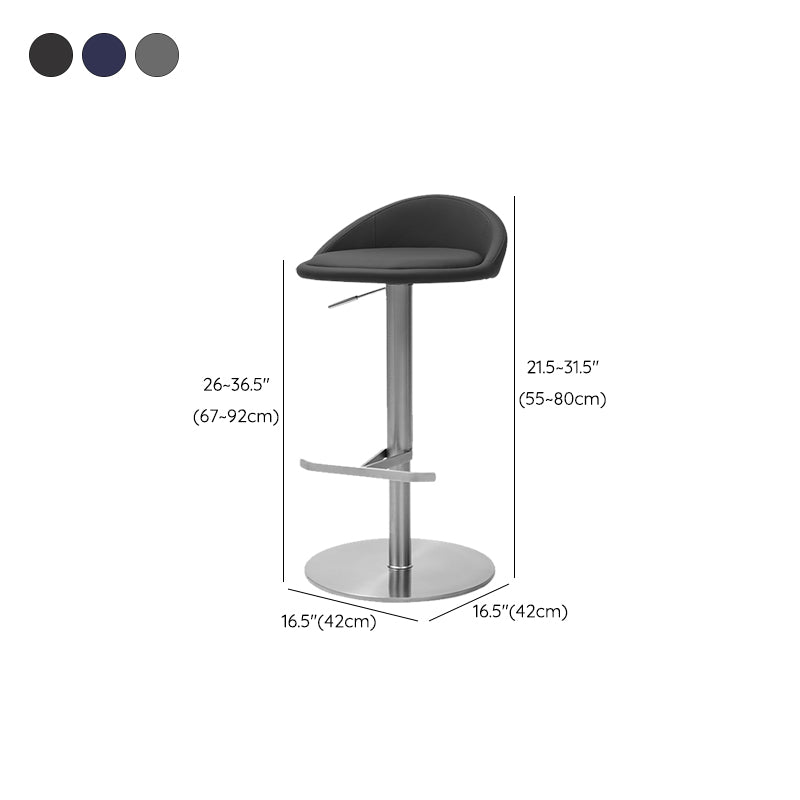 Modern Bar Stool Leather Adjustable Height Counter Stool for Bristol