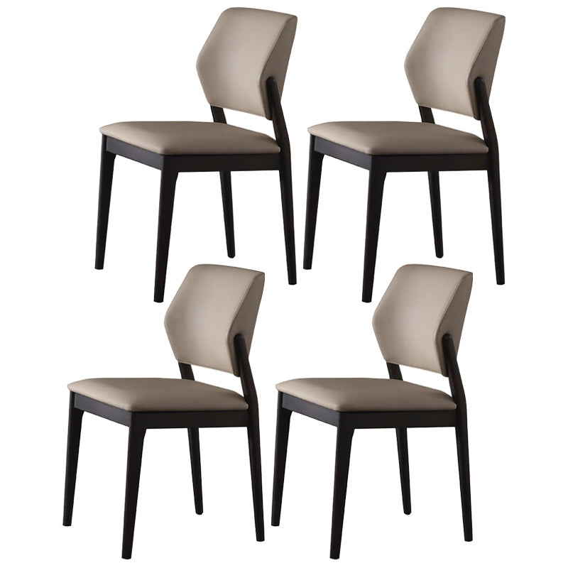Contemporary Kitchen Dining Side Chair Open Back Dining Side Chair
