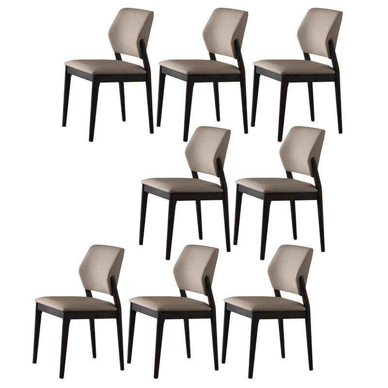 Contemporary Kitchen Dining Side Chair Open Back Dining Side Chair
