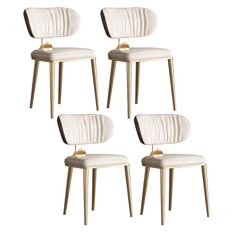 Glam Kitchen Dining Chairs Upholstered Armless Dining Chairs