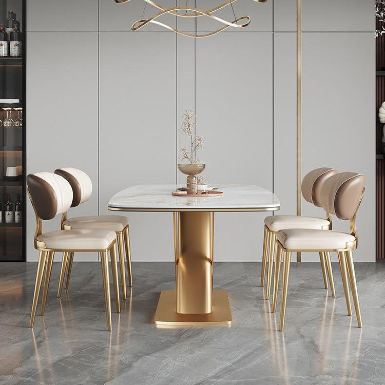 Glam Kitchen Dining Chairs Upholstered Armless Dining Chairs