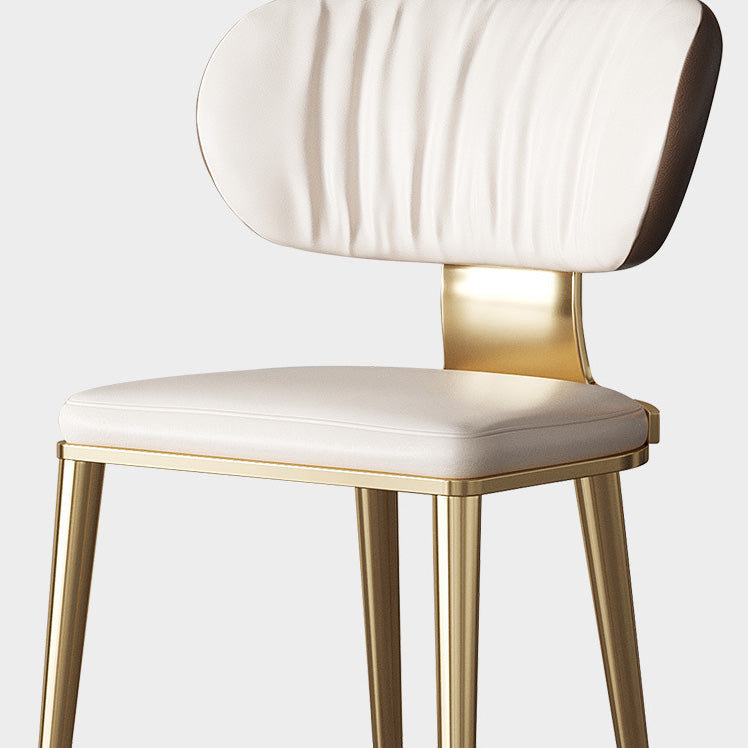 Glam Kitchen Dining Chairs Upholstered Armless Dining Chairs