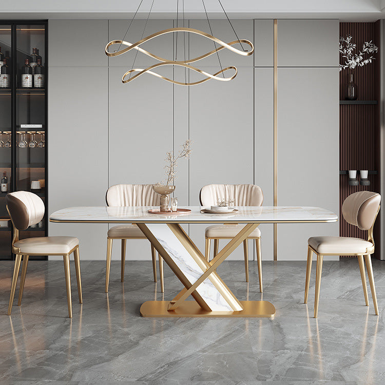 Glam Kitchen Dining Chairs Upholstered Armless Dining Chairs