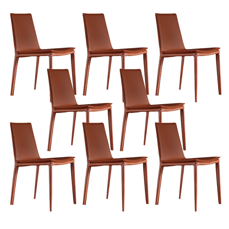 Contemporary Home Side Chair Upholstered Armless Dining Chair
