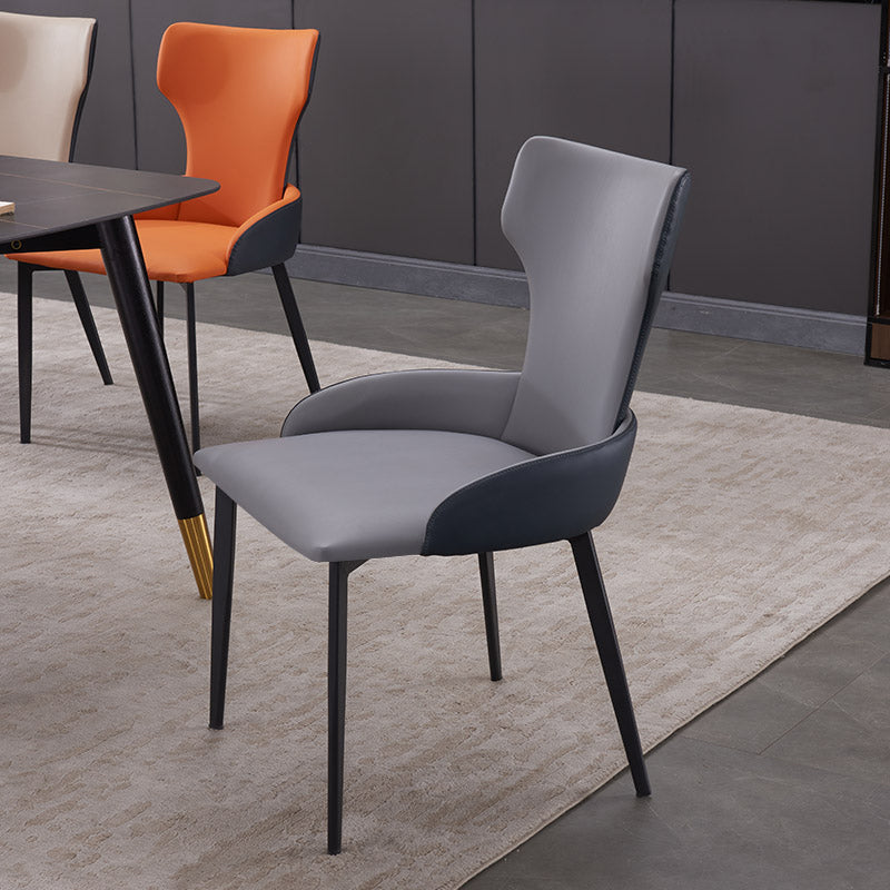 Dining Room Industrial Arm Chair Upholstered Wingback Dining Chairs