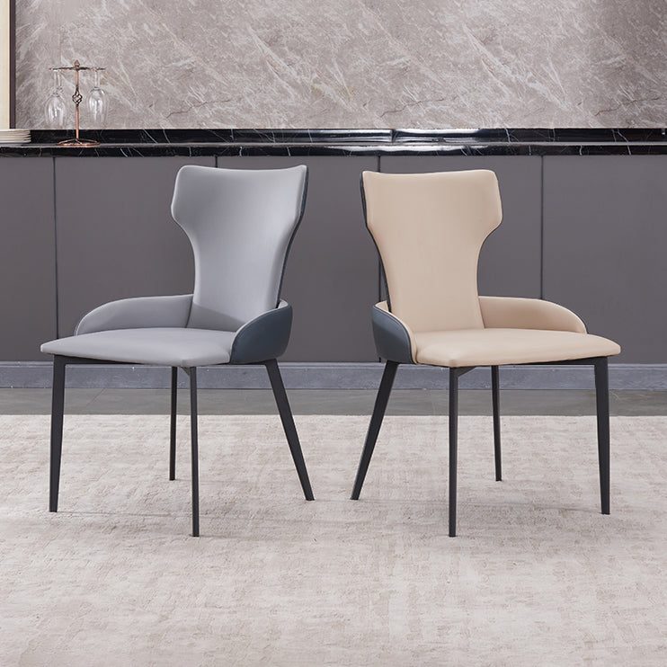 Dining Room Industrial Arm Chair Upholstered Wingback Dining Chairs