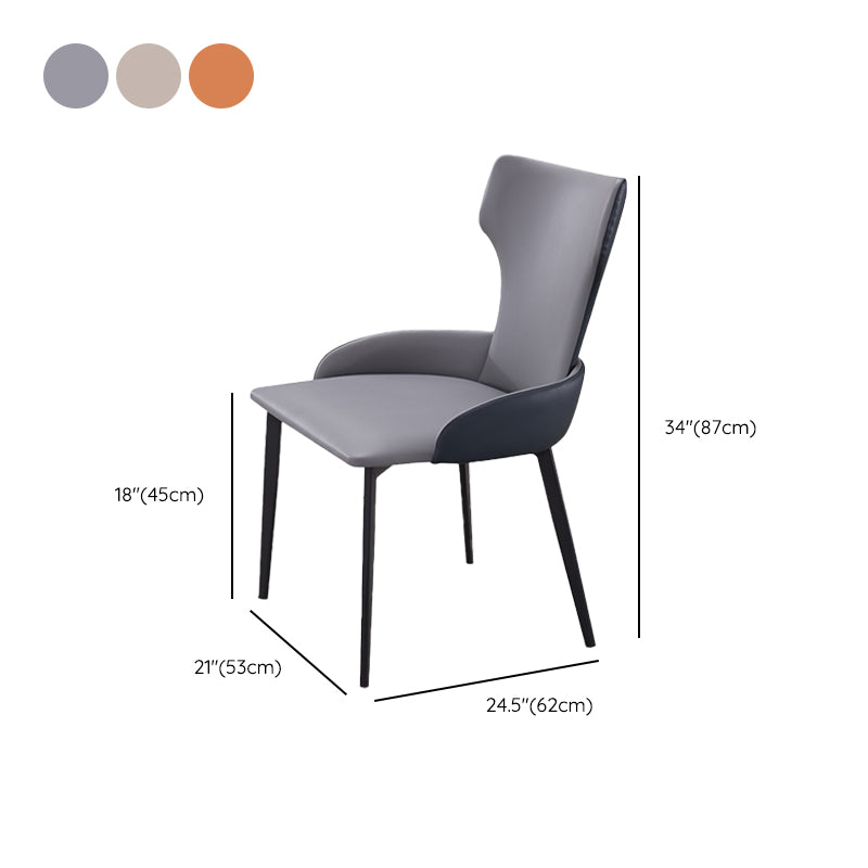 Dining Room Industrial Arm Chair Upholstered Wingback Dining Chairs