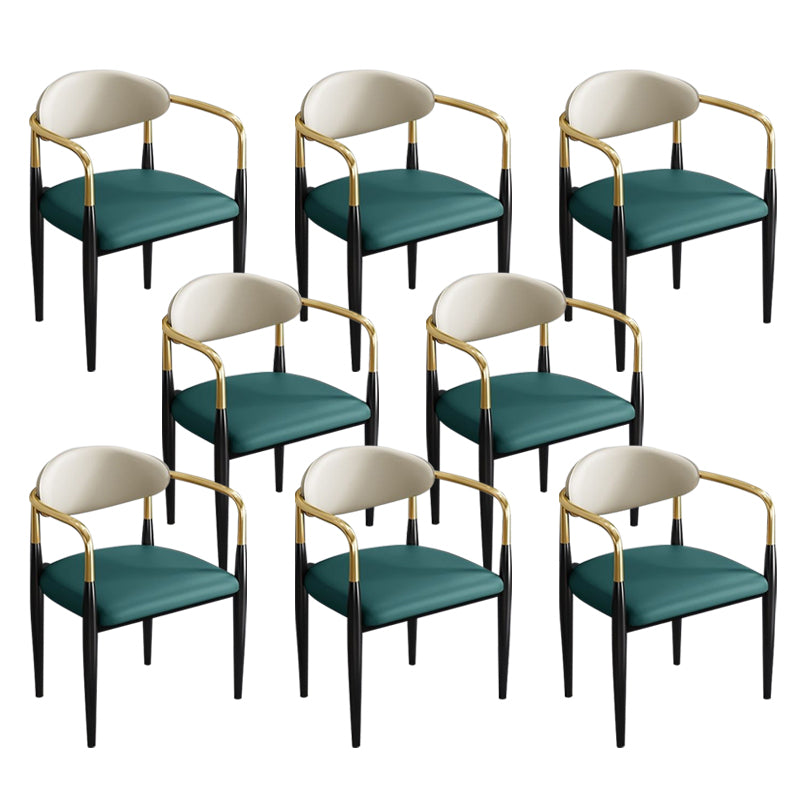 Contemporary Kitchen Dining Chair Black Legs Upholstered Arm Chair