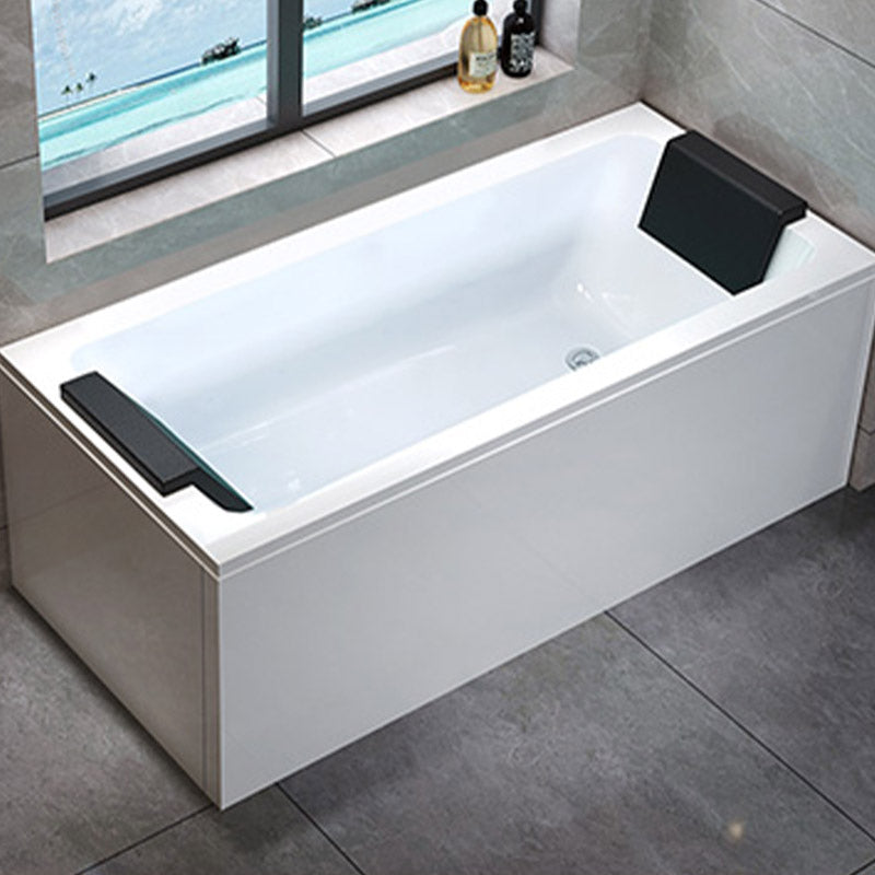 Modern Style Alcove Bath Tub Acrylic Rectangular Bathroom Bathtub with Faucet