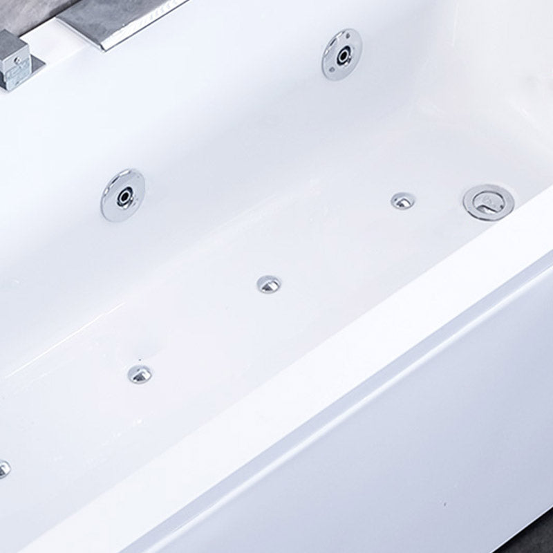 Modern Style Alcove Bath Tub Acrylic Rectangular Bathroom Bathtub with Faucet