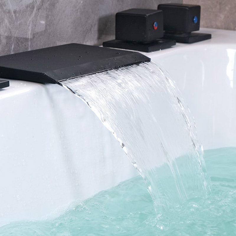 Modern Style Alcove Bath Tub Acrylic Rectangular Bathroom Bathtub with Faucet