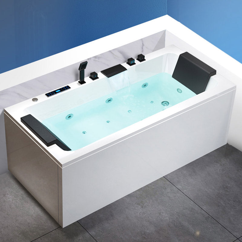 Modern Style Alcove Bath Tub Acrylic Rectangular Bathroom Bathtub with Faucet
