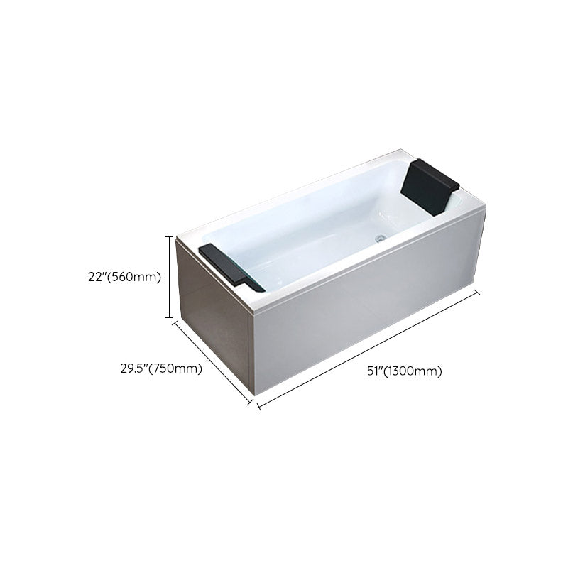Modern Style Alcove Bath Tub Acrylic Rectangular Bathroom Bathtub with Faucet