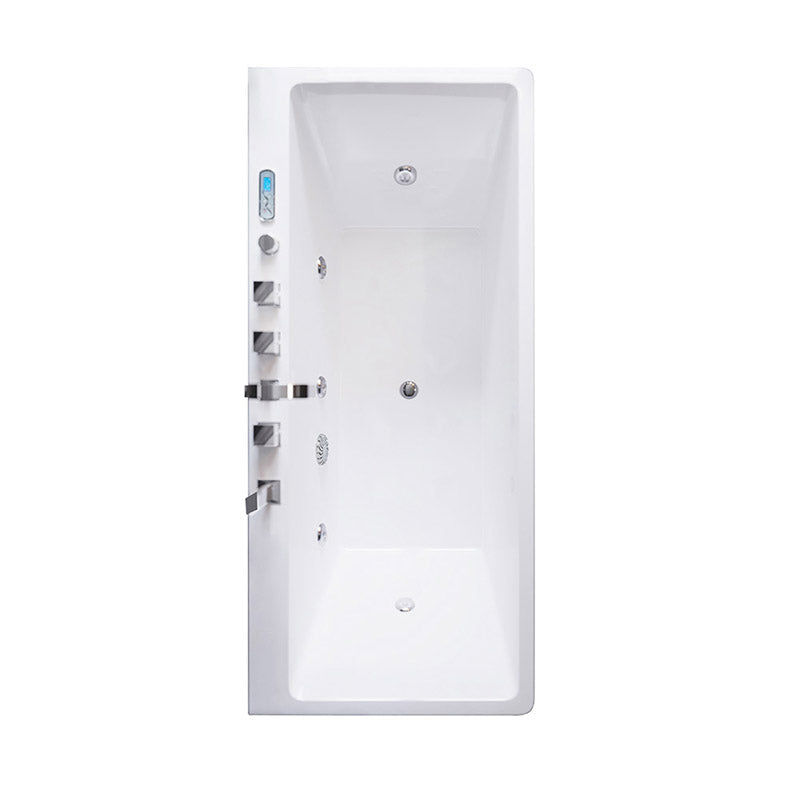 Contemporary Whirlpool/Soaking Bathtub Rectangle Drop-in Bathtub in White