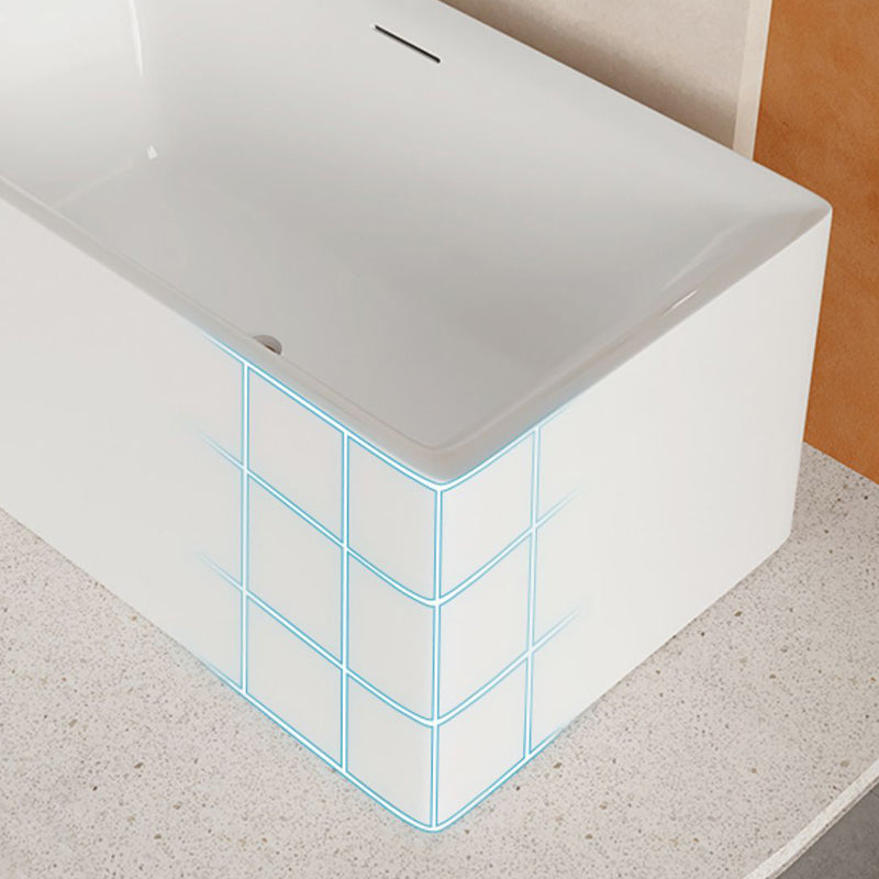 Modern Acrylic Freestanding Bathtub Soaking Tub without Faucet Holes